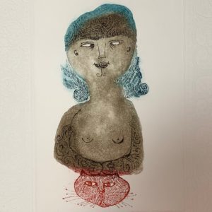 A Gallant Lady and Her Cat Friend