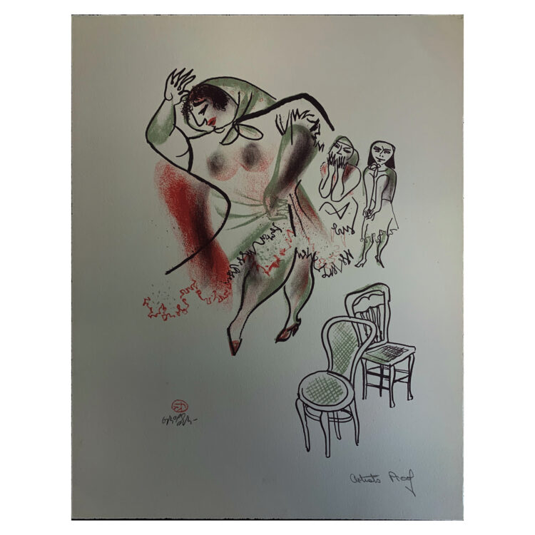 Shtetl Portfolio Plate 09 Untitled (The Mother-in-Law Dancing)