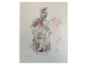 Shtetl Portfolio Plate 15 Untitled (The Pushcart Peddler)