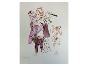 Shtetl Portfolio Plate 19 Untitled (Klezmer Players)