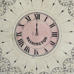 A diagram exhibiting the difference of time between the places shown & Washington