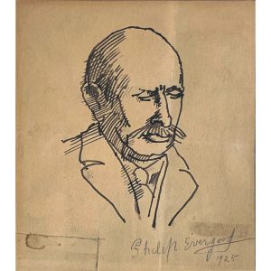 Blind Man, a quill drawing