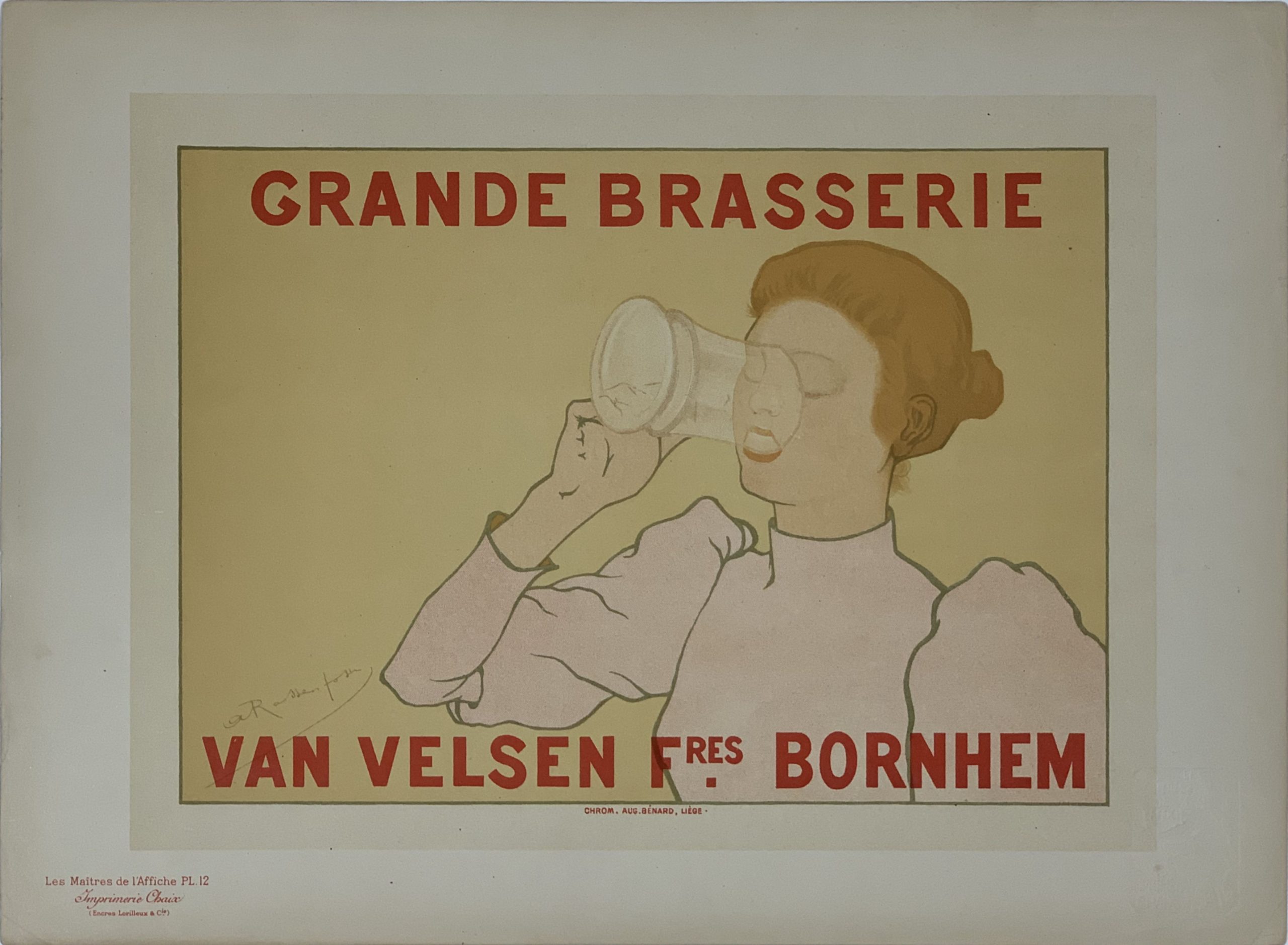Belgian poster for the Grande Brasserie Van Velsen freres Bornhem - Image 5