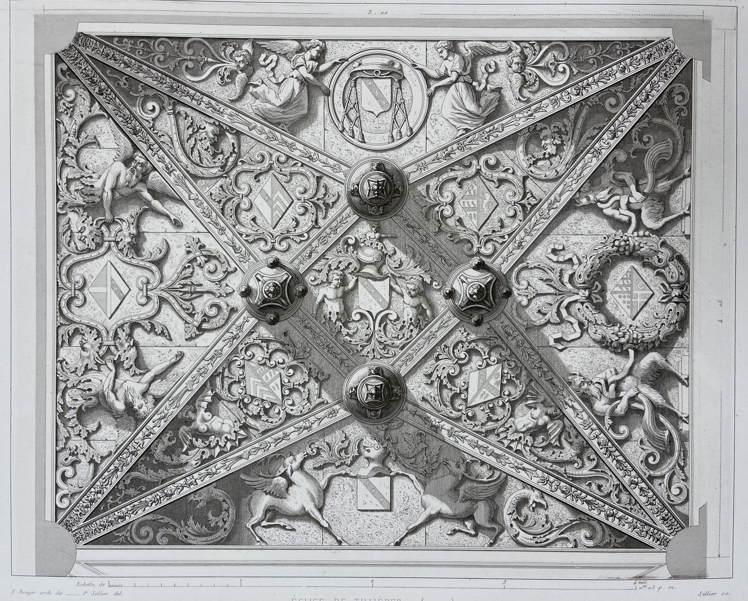 Plan du Lafond en Pierre de la Chapelle des Fonts Baptismaux, Église de Tillières - Image 3