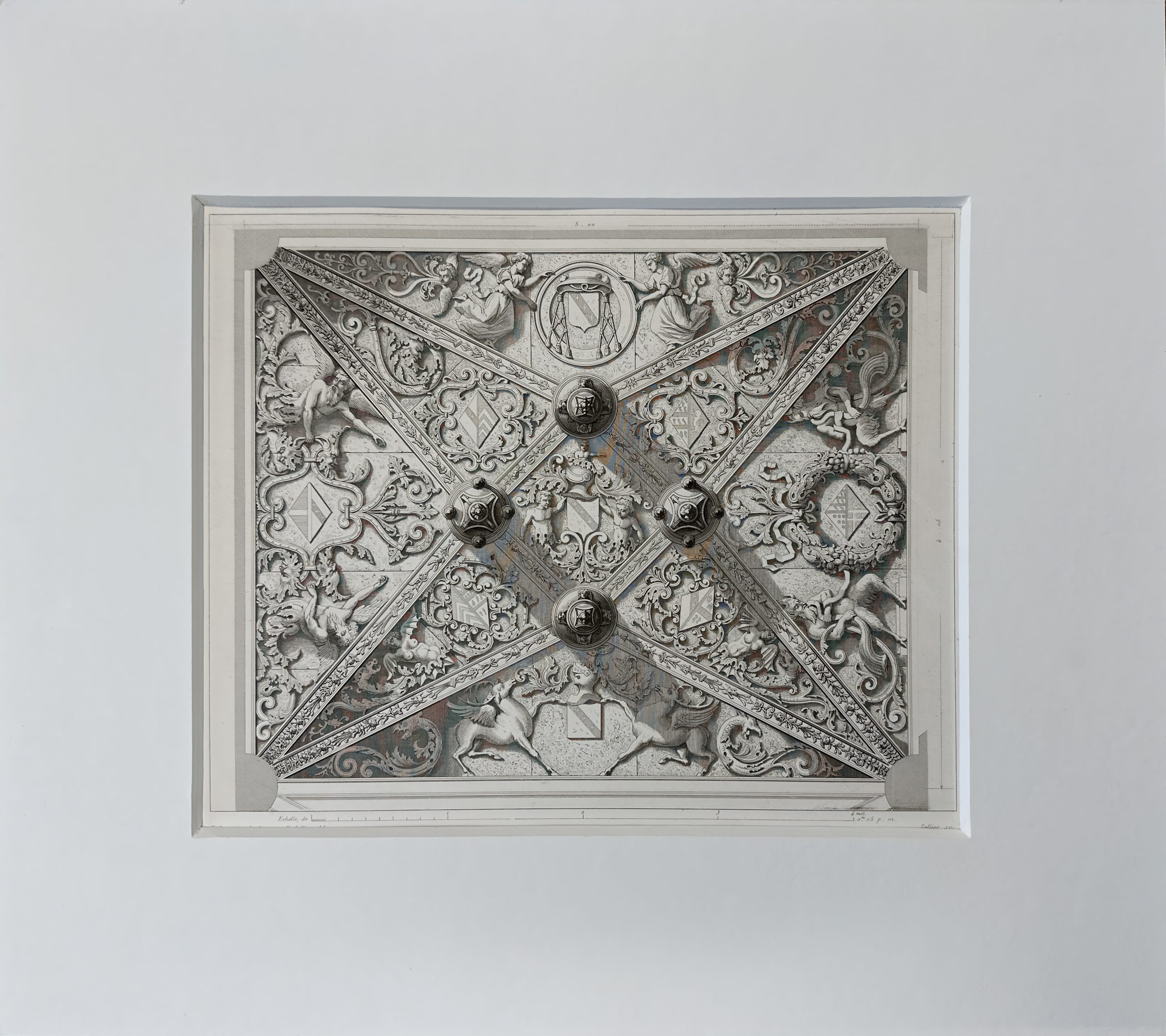 Plan du Lafond en Pierre de la Chapelle des Fonts Baptismaux, Église de Tillières - Image 9