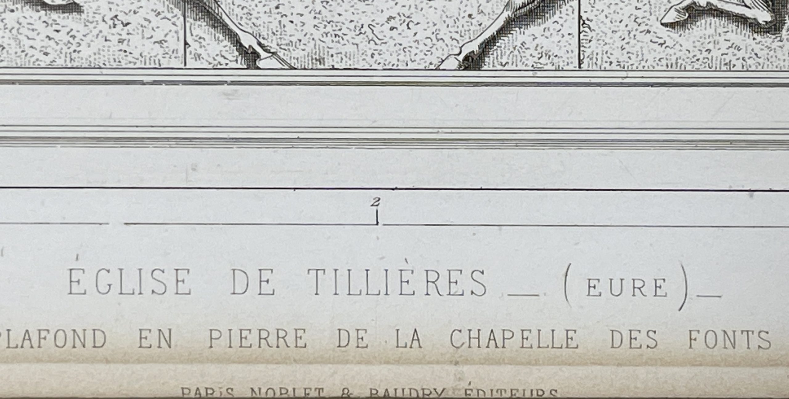 Plan du Lafond en Pierre de la Chapelle des Fonts Baptismaux, Église de Tillières - Image 14